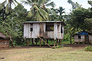 Typical Guadalcanal hut- Photo by John Shively